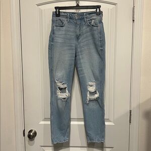 Hollister Light Blue High-Rise Mom Jeans